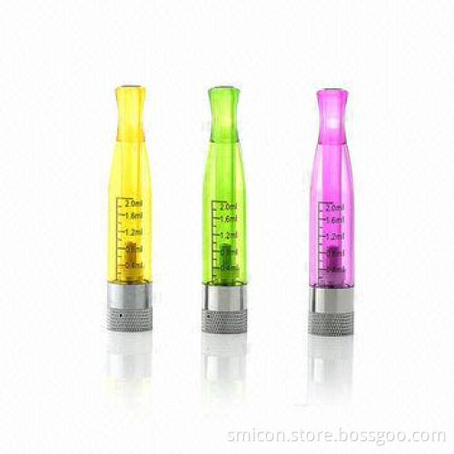 H2 atomizers, 2.0mL capacity and 2.0-2.8 Ohms resistances, CE/RoHS/FCC marks